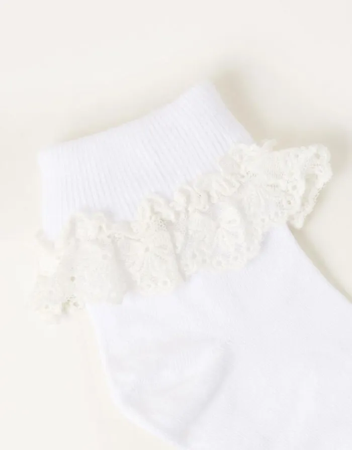 Monsoon Flower Lace Socks White Children Girls039 Tights and Socks Monsoon Flower Lace Socks White Children Girls039 Tights and Socks