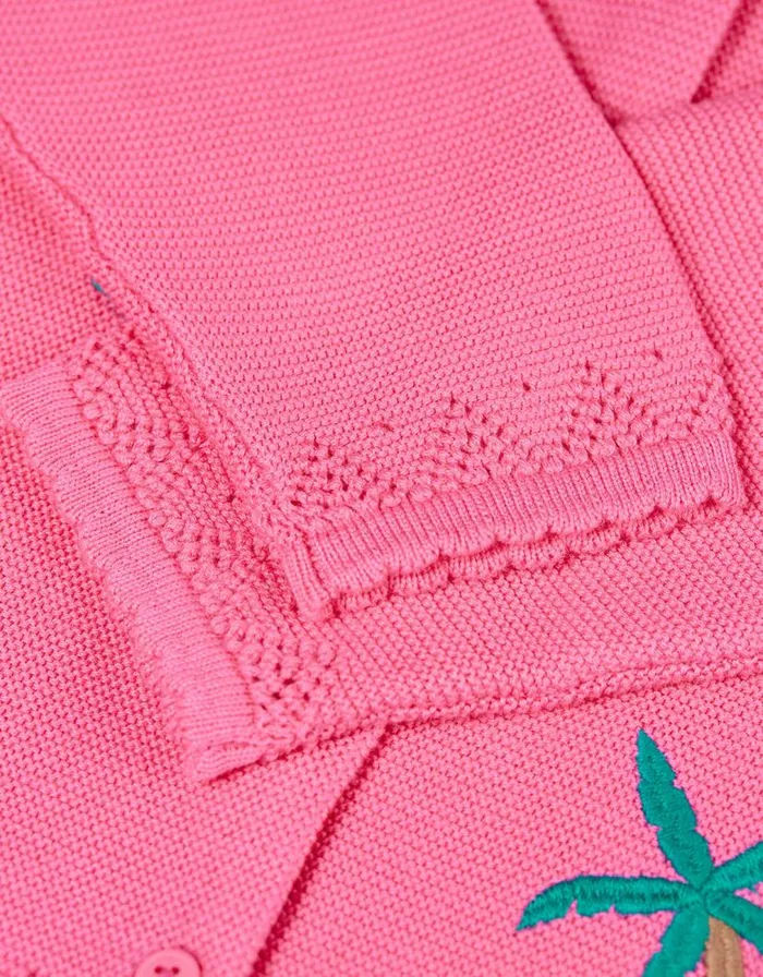 Monsoon Frugi Embroidered Cardigan Pink Children Knitwear and Cardigans Monsoon Frugi Embroidered Cardigan Pink Children Knitwear and Cardigans
