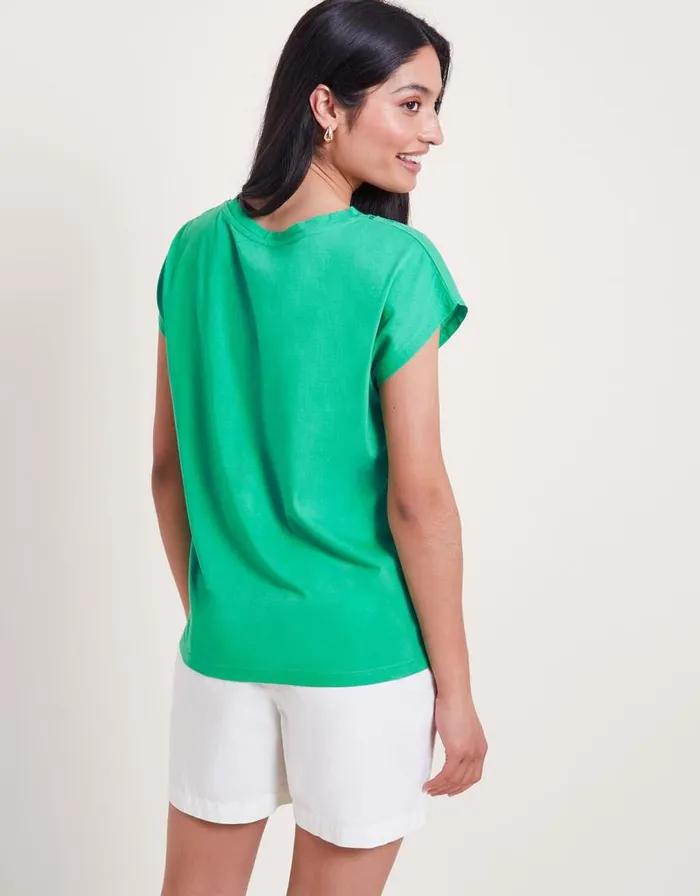 Monsoon Garcia Cutwork TShirt Green Women Tops and Blouses Monsoon Garcia Cutwork TShirt Green Women Tops and Blouses