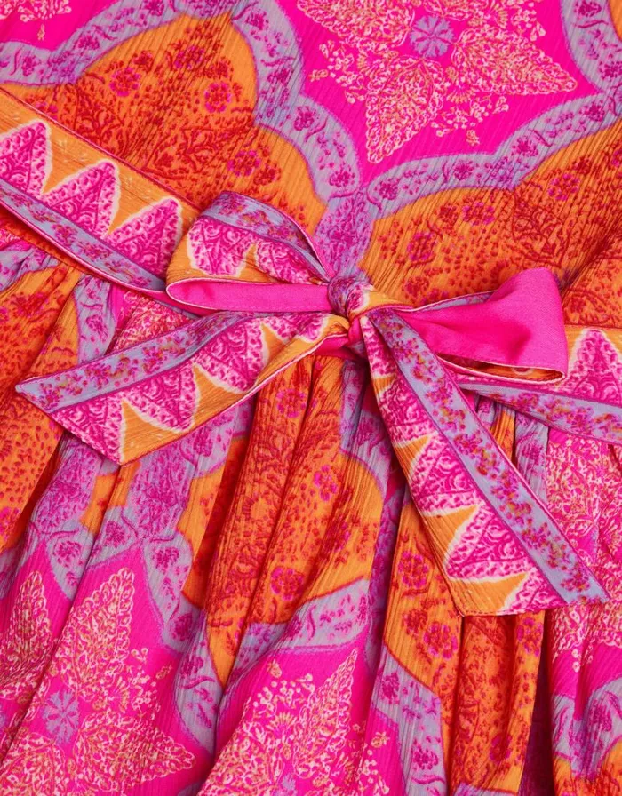 Monsoon Hanky Hem Kimono Dress Pink Children Dresses