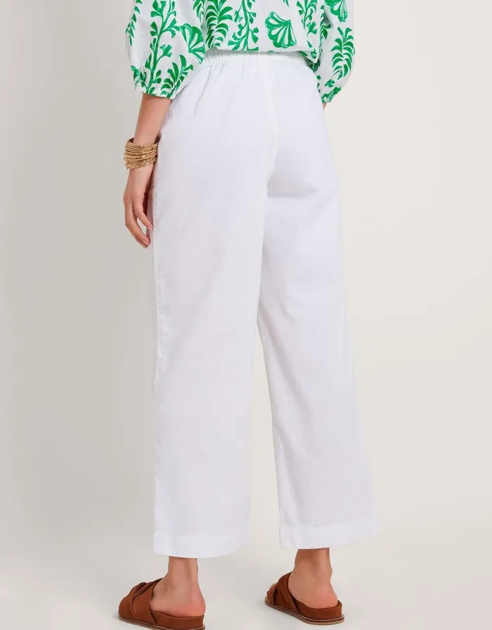 Monsoon Harper Short Wide Leg Crop Jeans Natural Women Casualwear Monsoon Harper Short Wide Leg Crop Jeans Natural Women Casualwear