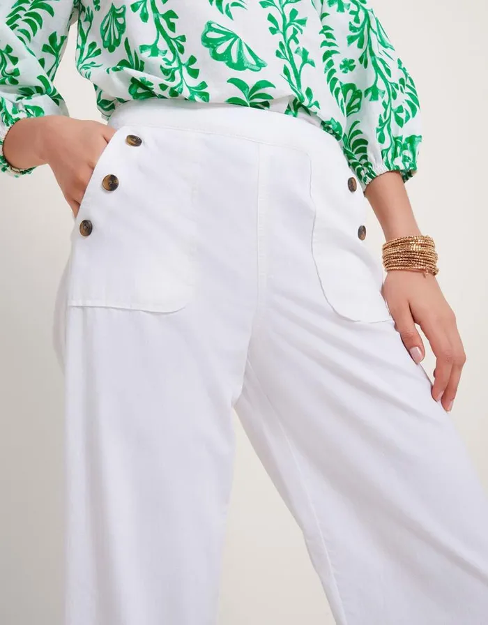 Monsoon Harper Short Wide Leg Crop Jeans Natural Women Casualwear Monsoon Harper Short Wide Leg Crop Jeans Natural Women Casualwear