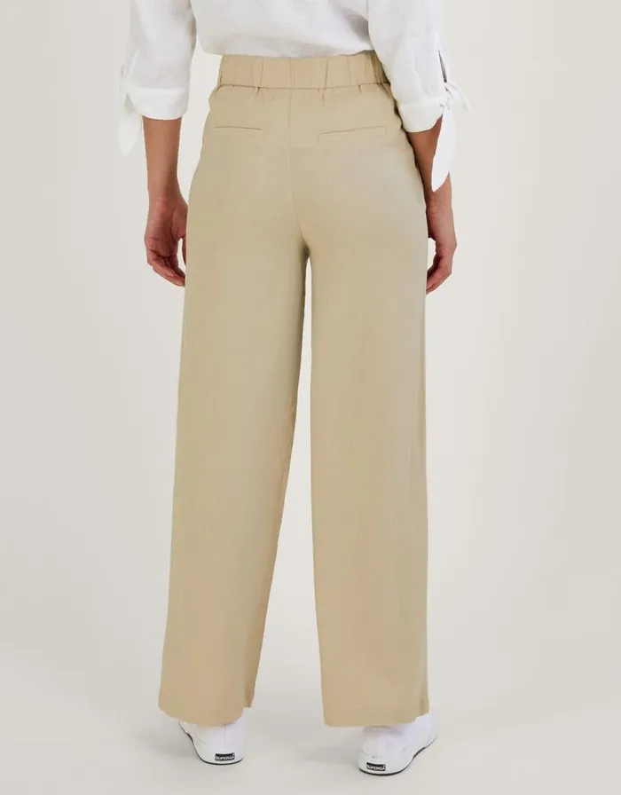 Monsoon Jenny Shorter Length Trousers In Linen Blend Natural Women Trousers and Jeans Monsoon Jenny Shorter Length Trousers In Linen Blend Natural Women Trousers and Jeans