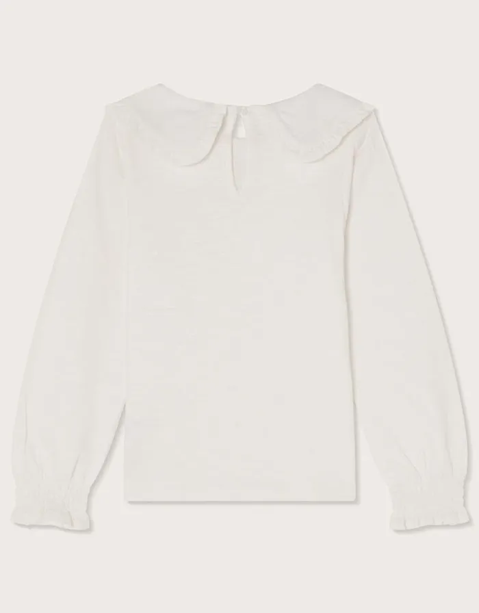 Monsoon Jersey Collar Shirt Ivory Children Casualwear Collection Monsoon Jersey Collar Shirt Ivory Children Casualwear Collection