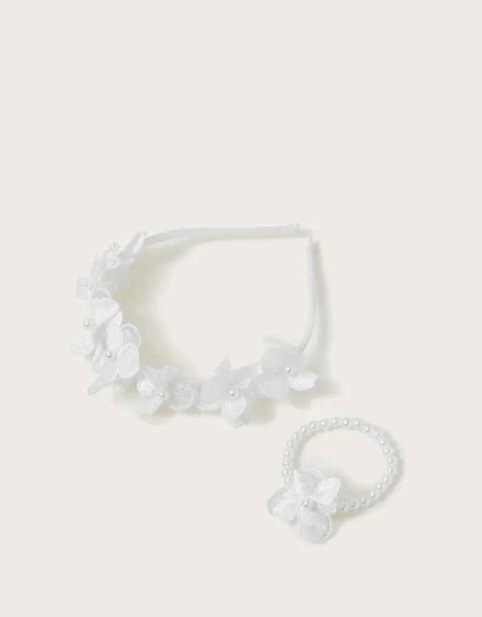 Monsoon Lace Bridesmaid Headband And Bracelet Children Girls039 Hair Accessories Monsoon Lace Bridesmaid Headband And Bracelet Children Girls039 Hair Accessories