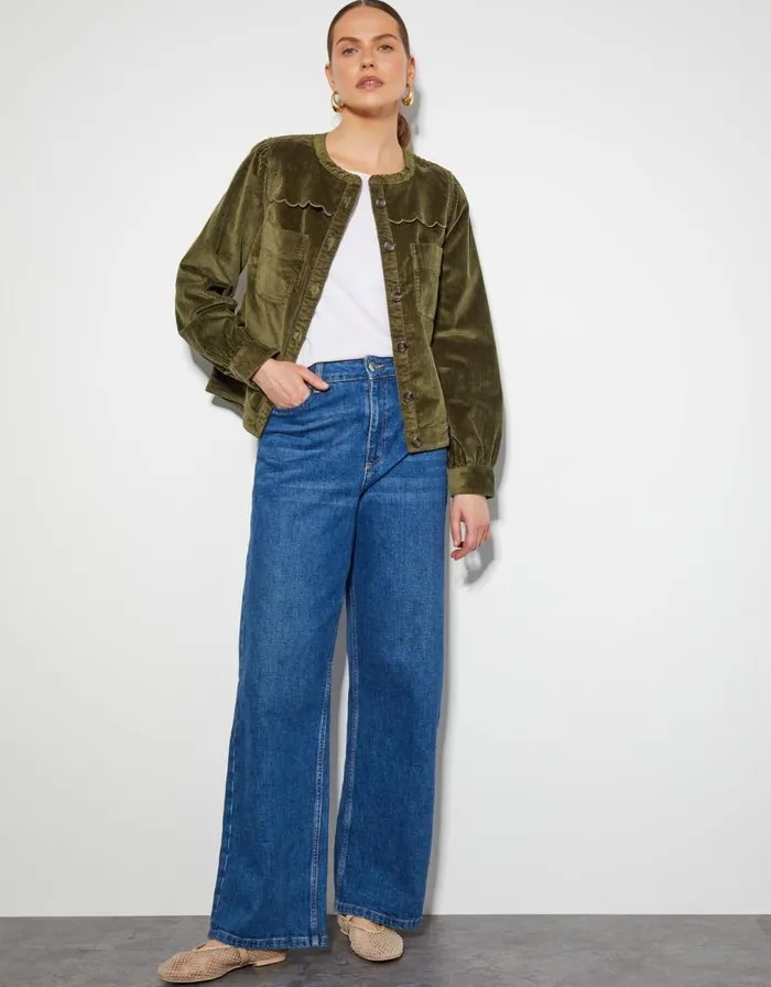 Monsoon Lira Cord Jacket Green Women Jackets Monsoon Lira Cord Jacket Green Women Jackets