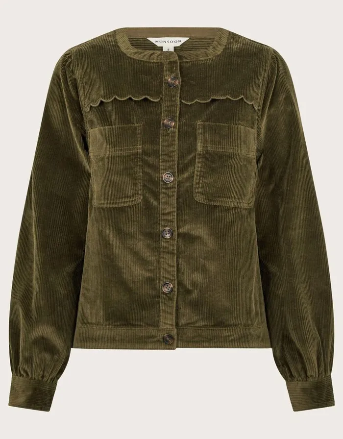 Monsoon Lira Cord Jacket Green Women Jackets Monsoon Lira Cord Jacket Green Women Jackets