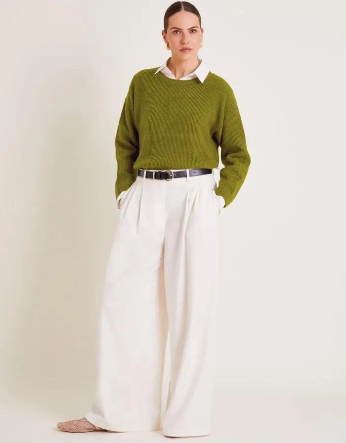 Monsoon Luci Longline Jumper Green Women Knitwear Monsoon Luci Longline Jumper Green Women Knitwear