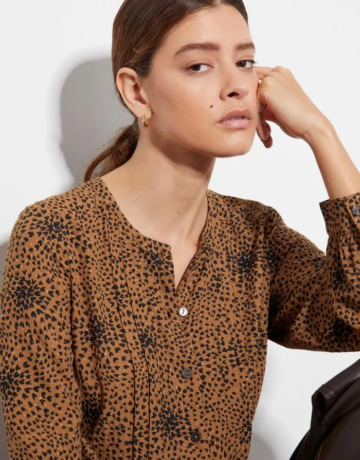 Monsoon Nala Abstract Print Blouse Tan Women Tops and Blouses Monsoon Nala Abstract Print Blouse Tan Women Tops and Blouses