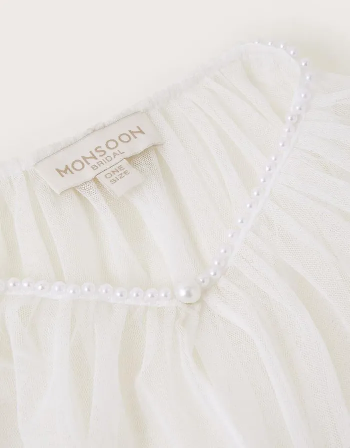 Monsoon Pearl Trim Bridal Cape Women Scarves Monsoon Pearl Trim Bridal Cape Women Scarves