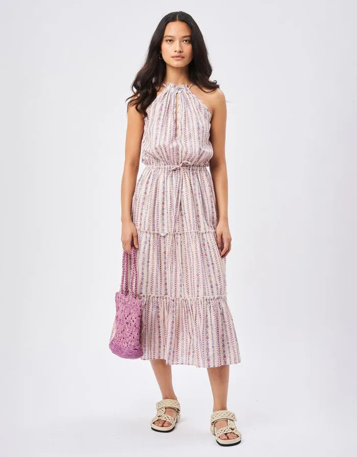 Monsoon Petite Mendigote Daisy Midi Dress Pink Women Summer Dresses Monsoon Petite Mendigote Daisy Midi Dress Pink Women Summer Dresses
