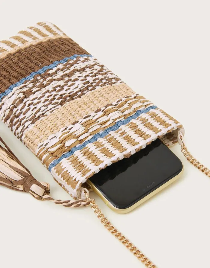 Monsoon Raffia Beaded Phone Bag Women Bags and Purses Monsoon Raffia Beaded Phone Bag Women Bags and Purses