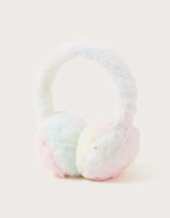 Monsoon Rainbow Faux Fur Earmuffs Children Hats and Sunglasses