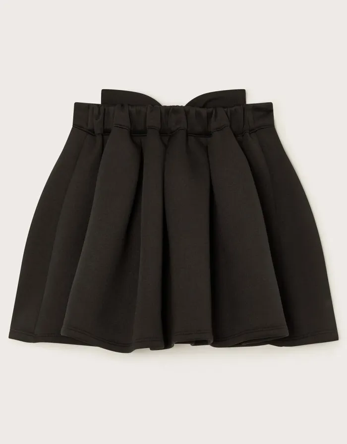 Monsoon Scuba Bow Pleated Skirt Black Children Skirts Monsoon Scuba Bow Pleated Skirt Black Children Skirts