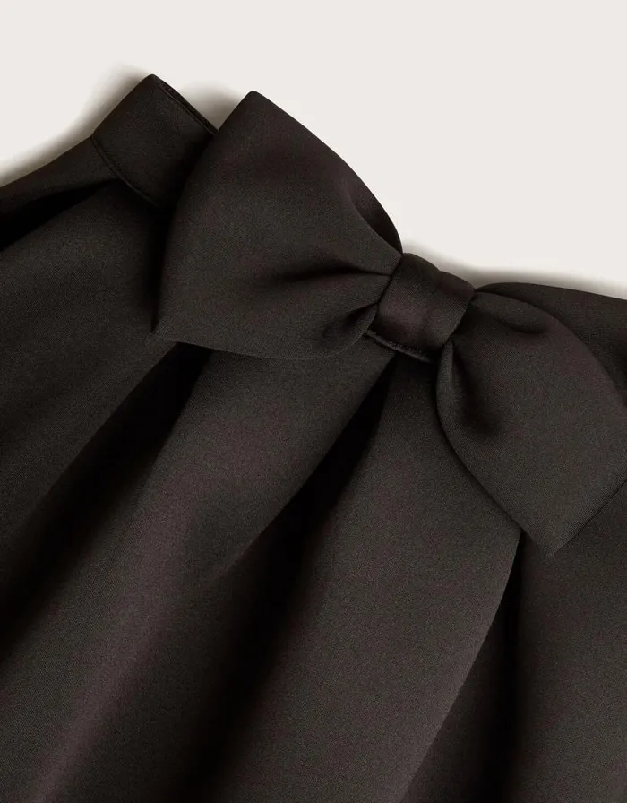 Monsoon Scuba Bow Pleated Skirt Black Children Skirts Monsoon Scuba Bow Pleated Skirt Black Children Skirts