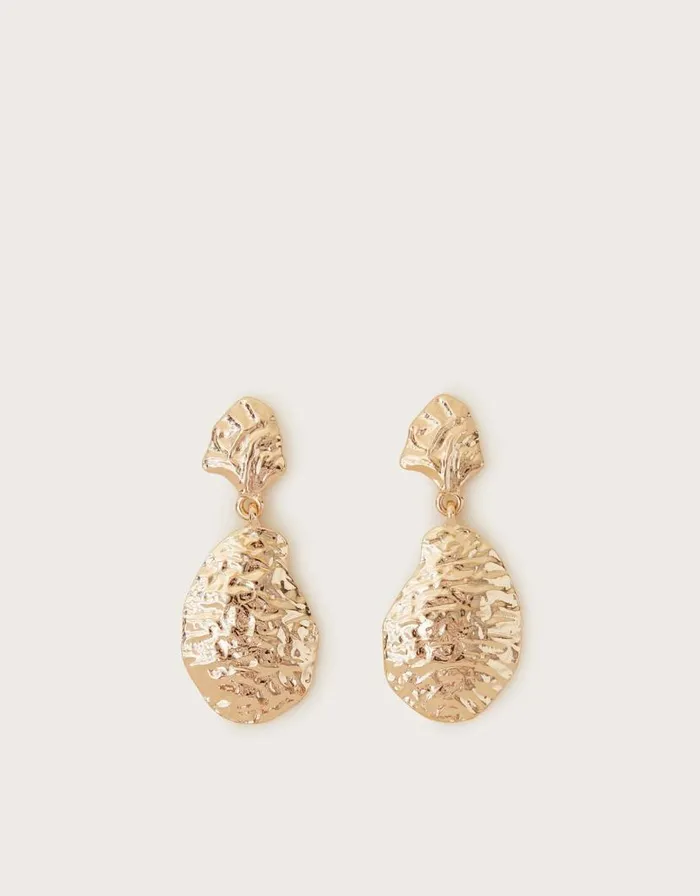 Monsoon Textured Molten Drop Earrings Women Jewellery and Hair