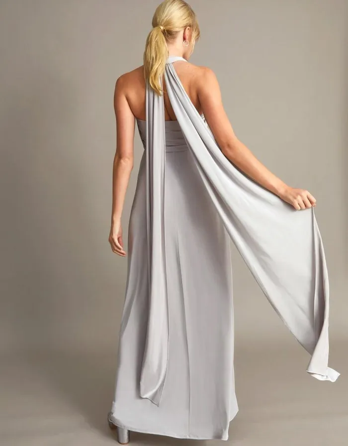 Monsoon Thea Twist Me Tie Me Maxi Dress Silver Women Occasionwear Monsoon Thea Twist Me Tie Me Maxi Dress Silver Women Occasionwear