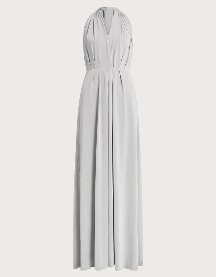 Monsoon Thea Twist Me Tie Me Maxi Dress Silver Women Occasionwear Monsoon Thea Twist Me Tie Me Maxi Dress Silver Women Occasionwear