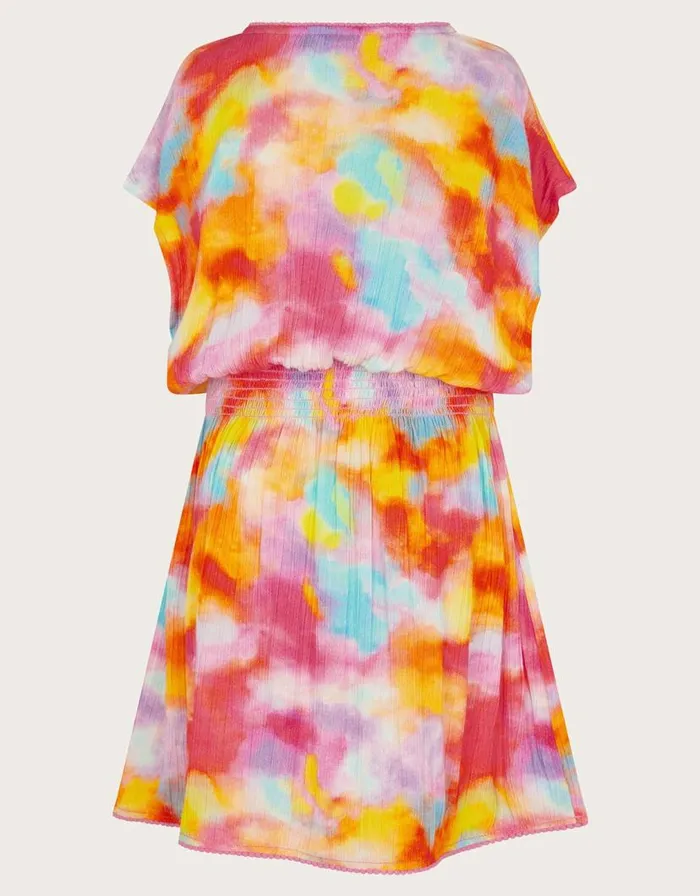 Monsoon Tie Dye Kaftan Dress Multi Children Beachwear and Swimwear Monsoon Tie Dye Kaftan Dress Multi Children Beachwear and Swimwear
