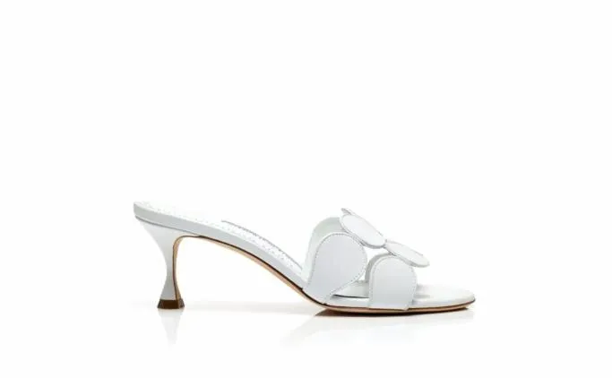 Mules Women Manolo Blahnik HARIBALMUWhite Nappa Leather Mules Mules Women Manolo Blahnik HARIBALMUWhite Nappa Leather Mules