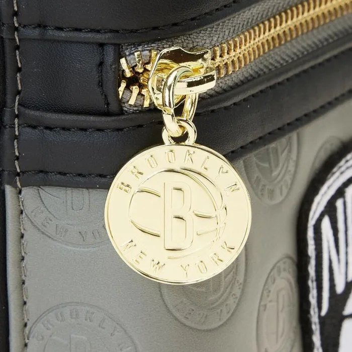 NBA Brooklyn Nets Patch Icons Mini Backpack Unisex Loungefly Backpacks