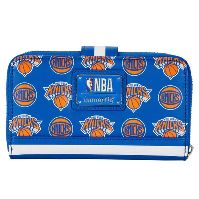NBA New York Knicks Logo Zip Around Wallet Unisex Loungefly Bags and Wallets