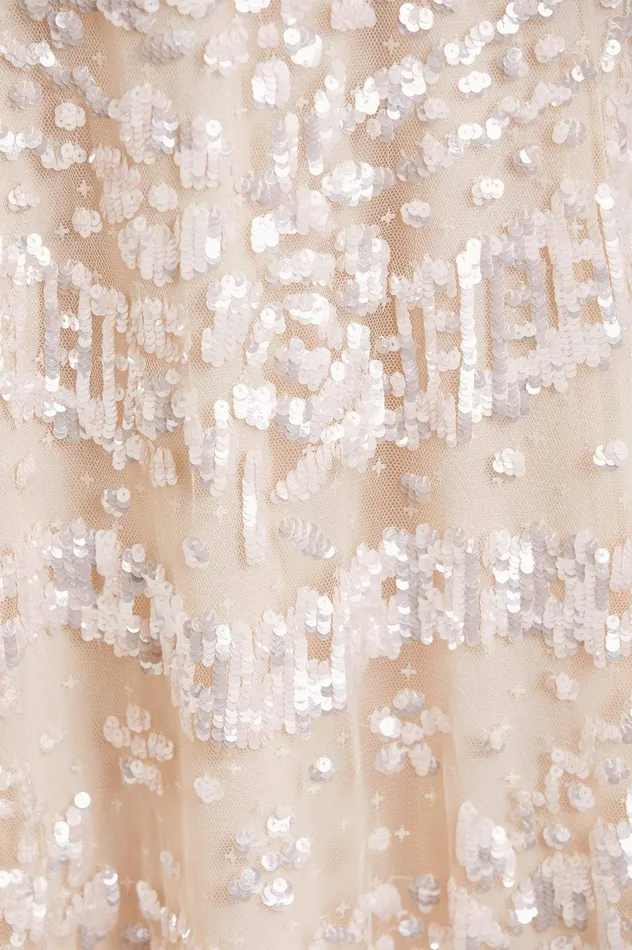 Needle and Thread Anais Sequin Gown Champagne Women Exclusives