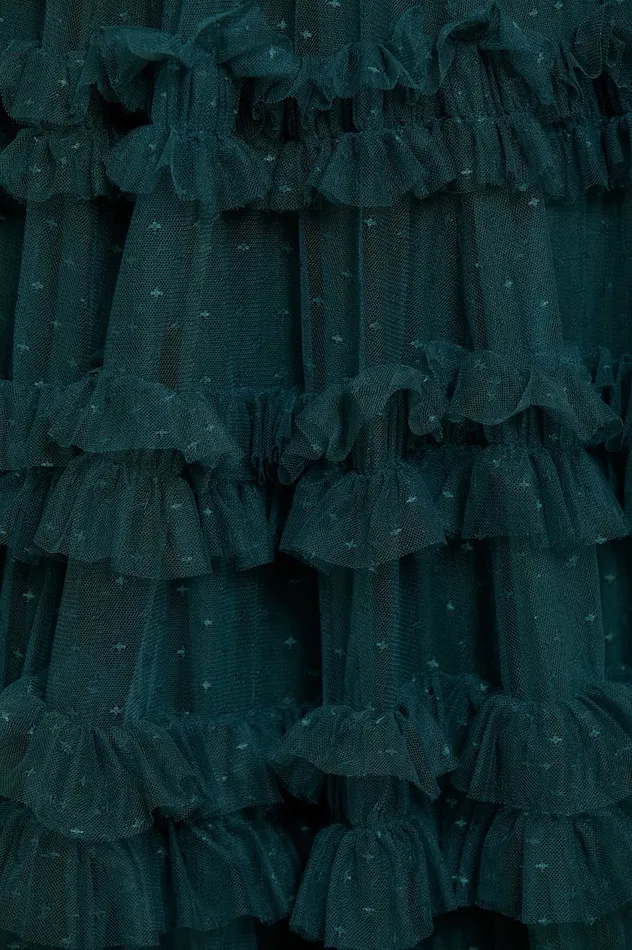 Needle and Thread Lisette Ruffle Off Shoulder Gown Green Women Evening Dresses