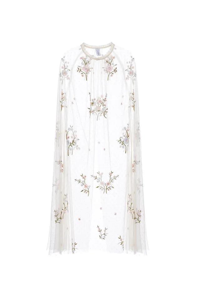 Needle and Thread Petunia Midaxi Cape Champagne Women Capes
