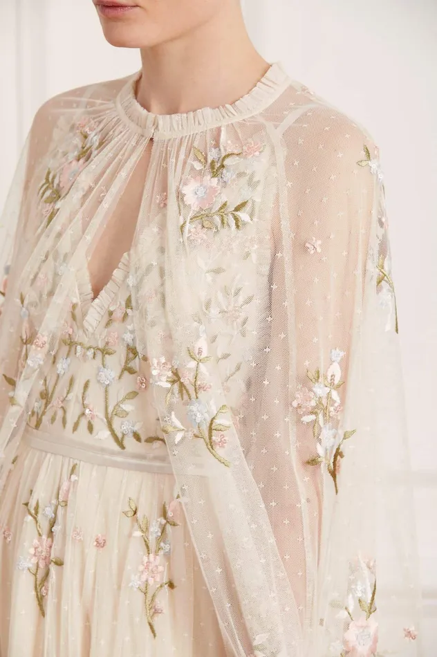 Needle and Thread Petunia Midaxi Cape Champagne Women Capes