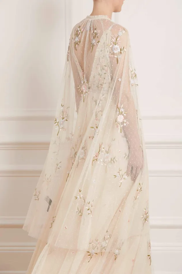 Needle and Thread Petunia Midaxi Cape Champagne Women Capes