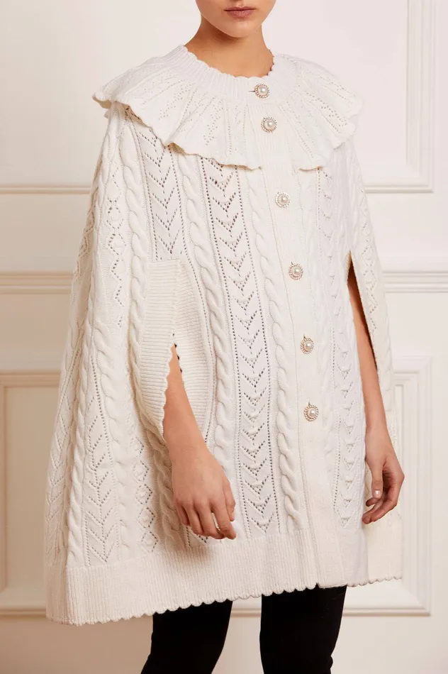 Needle and Thread Victoriana Cape Champagne Women Capes