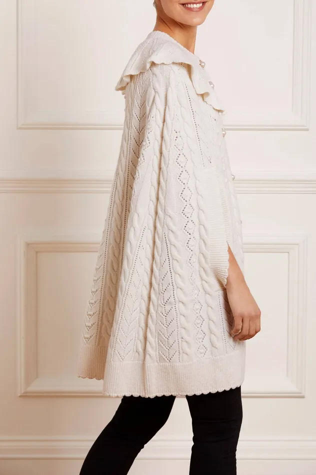Needle and Thread Victoriana Cape Champagne Women Capes