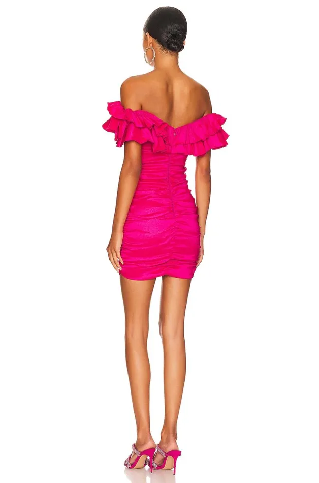 Nikolina Ruched Dress Magenta Women Lovers and Friends Dresses