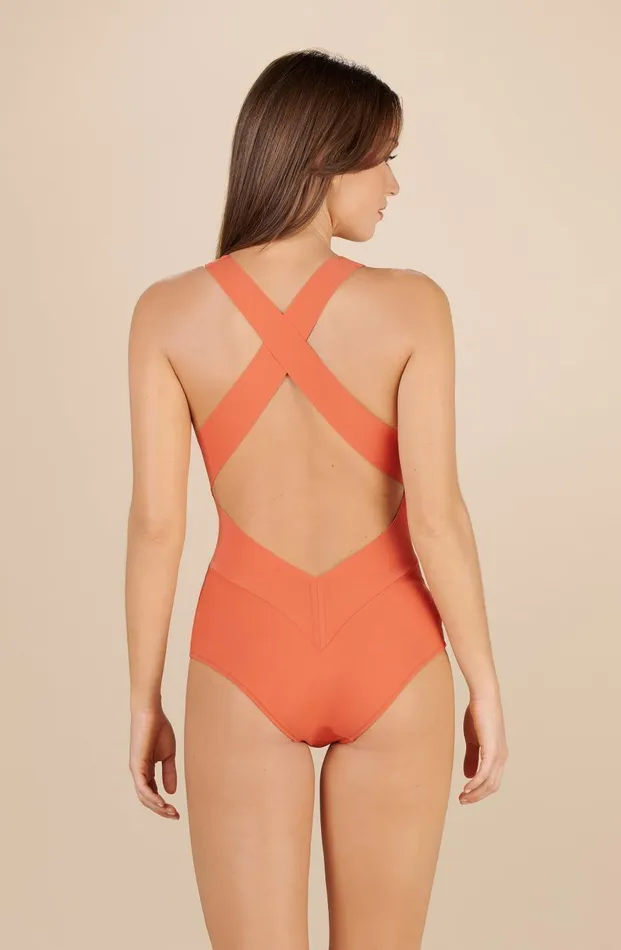 Pain De Sucre Onepiece Swimsuits Women Capri Paprika