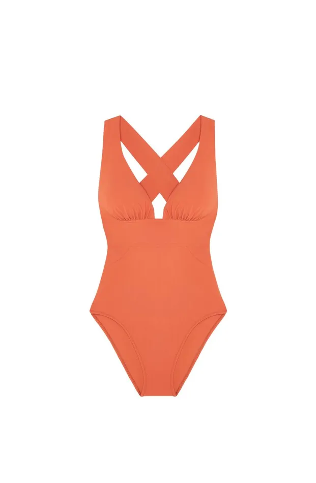 Pain De Sucre Onepiece Swimsuits Women Capri Paprika