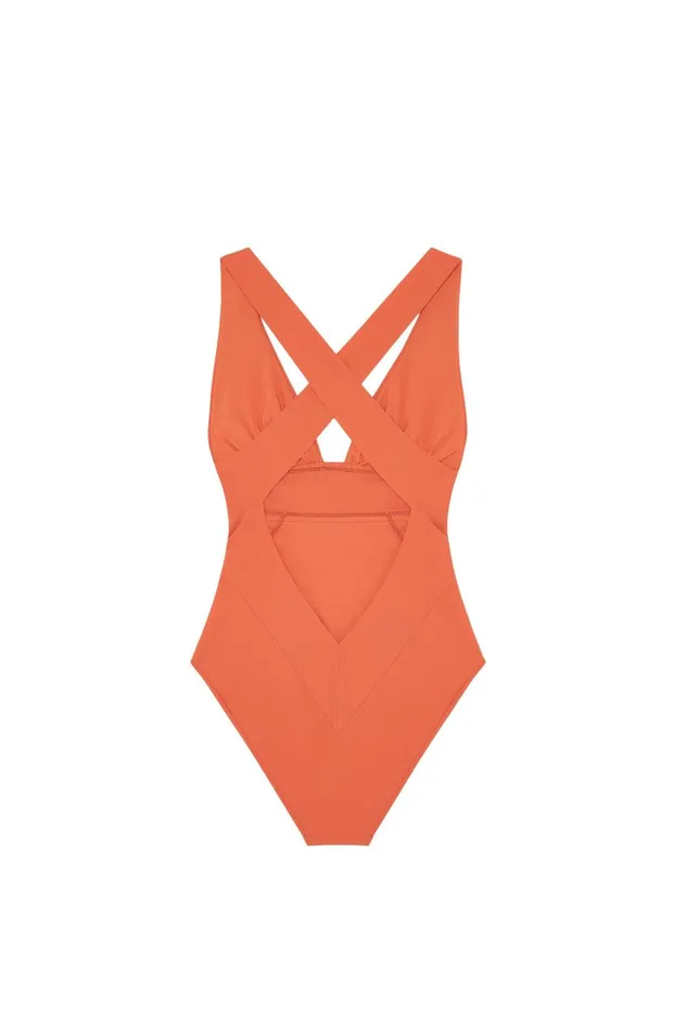 Pain De Sucre Onepiece Swimsuits Women Capri Paprika