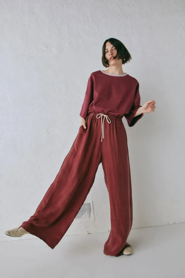 Pants Women VRG GRL Moonscapes Pants Wine