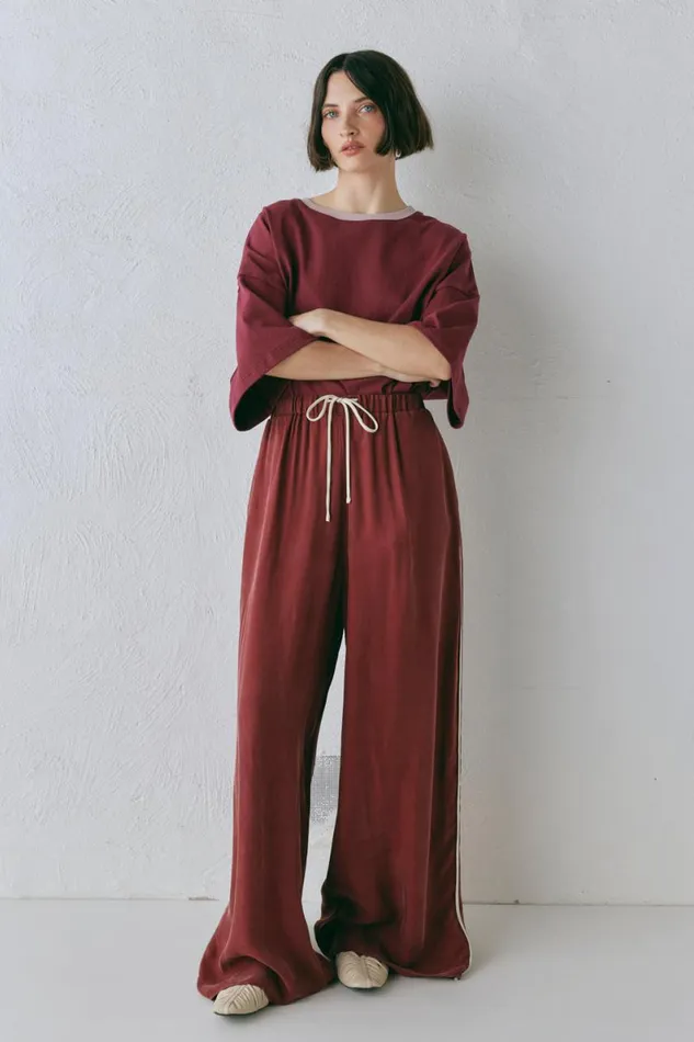 Pants Women VRG GRL Moonscapes Pants Wine Pants Women VRG GRL Moonscapes Pants Wine