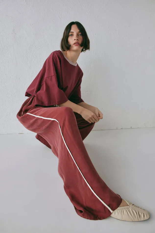 Pants Women VRG GRL Moonscapes Pants Wine Pants Women VRG GRL Moonscapes Pants Wine