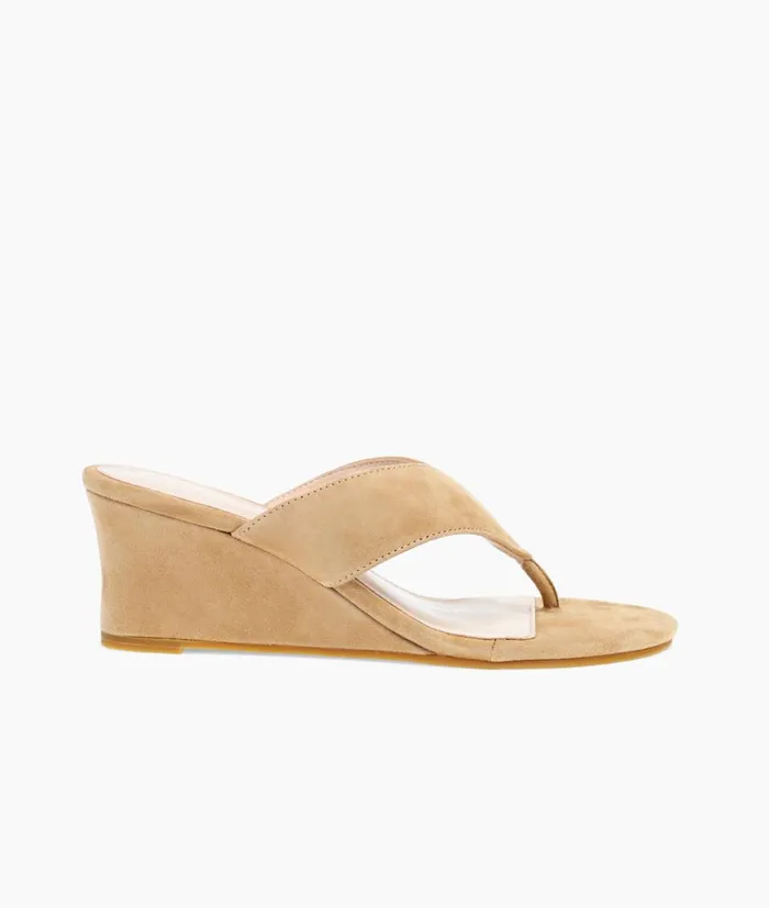 Pelle Moda Abi Wedge 8211 Latte Latte Kid Suede Women Wedges