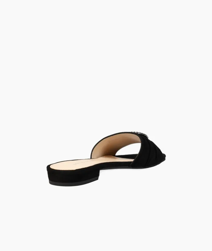 Pelle Moda Besse Slide 8211 Black Black Kid Suede Women Sandals Pelle Moda Besse Slide 8211 Black Black Kid Suede Women Sandals