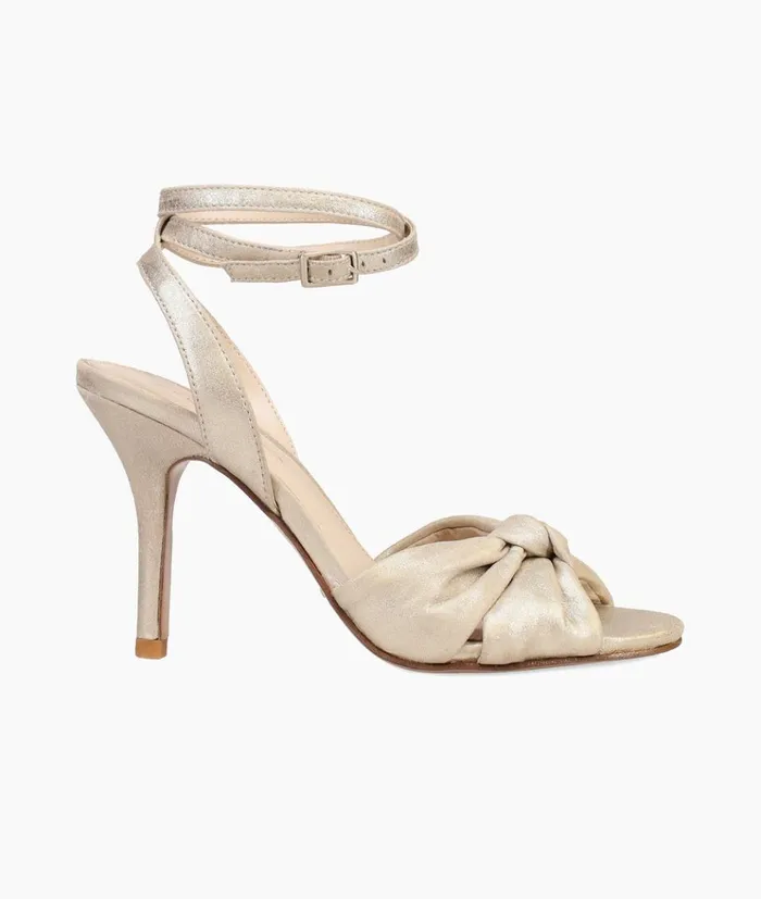 Pelle Moda Kalen High Heel 8211 Gold Platinum Gold Metallic Suede Women High Heels