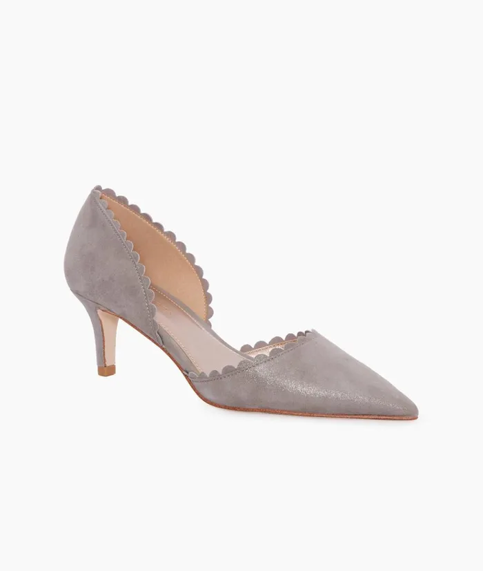 Pelle Moda Kenny Pump 8211 Pewter Pewter Shimmer Suede Women Low Heels Pelle Moda Kenny Pump 8211 Pewter Pewter Shimmer Suede Women Low Heels