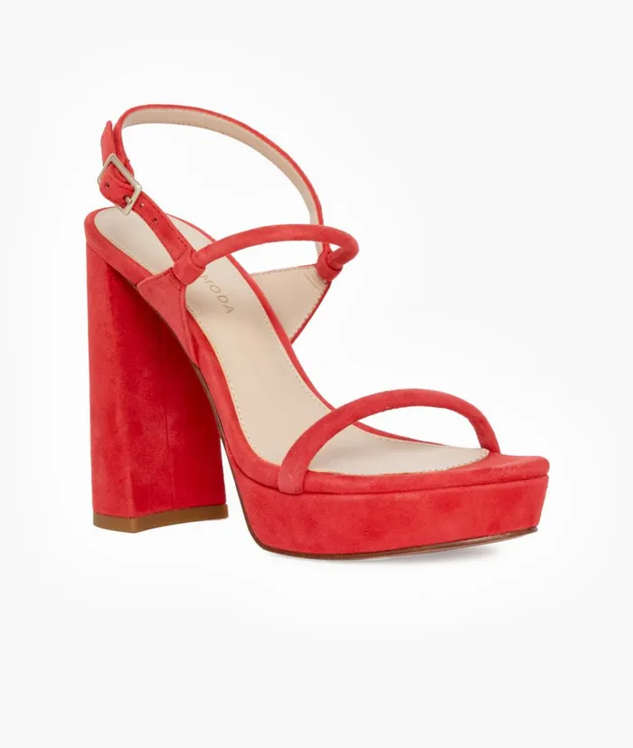 Pelle Moda Olina Platform 8211 Flame Flame Kid Suede Women High Heels Pelle Moda Olina Platform 8211 Flame Flame Kid Suede Women High Heels