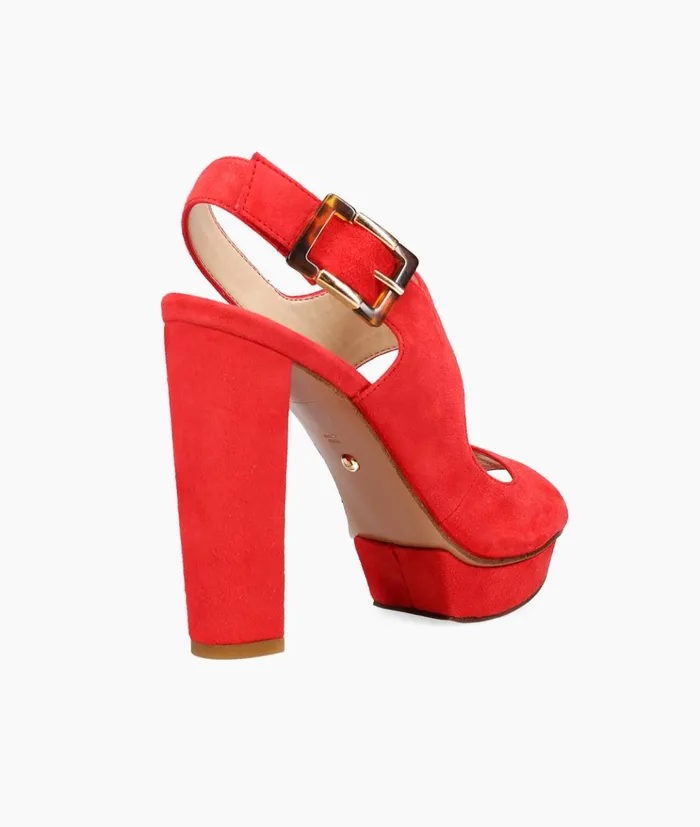 Pelle Moda Pamina Platform 8211 Flame Flame Kid Suede Women High Heels Pelle Moda Pamina Platform 8211 Flame Flame Kid Suede Women High Heels