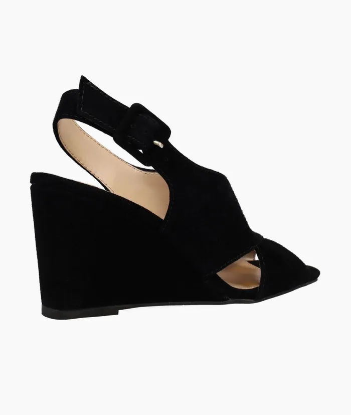 Pelle Moda Rina Wedge 8211 Black Black Kid Suede Women Wedges Pelle Moda Rina Wedge 8211 Black Black Kid Suede Women Wedges