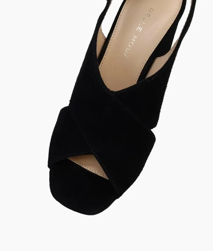 Pelle Moda Rina Wedge 8211 Black Black Kid Suede Women Wedges Pelle Moda Rina Wedge 8211 Black Black Kid Suede Women Wedges