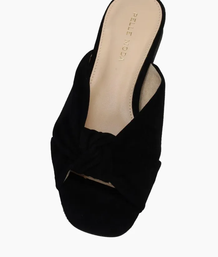 Pelle Moda Tait Slip On 8211 Black Black Kid Suede Women Low Heels Pelle Moda Tait Slip On 8211 Black Black Kid Suede Women Low Heels