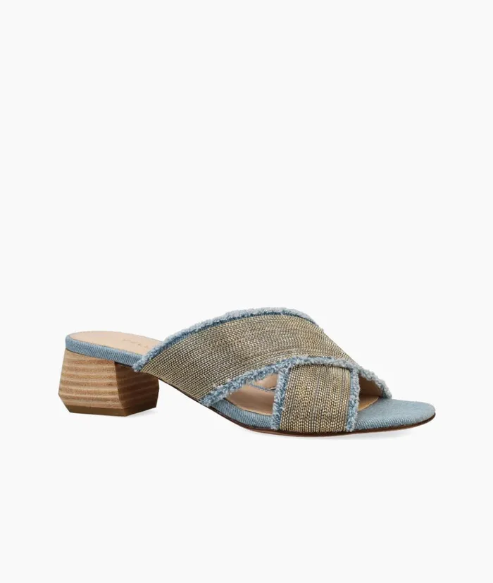 Pelle Moda Tash Slide 8211 Chambray Chambray Denim Women Sandals Pelle Moda Tash Slide 8211 Chambray Chambray Denim Women Sandals